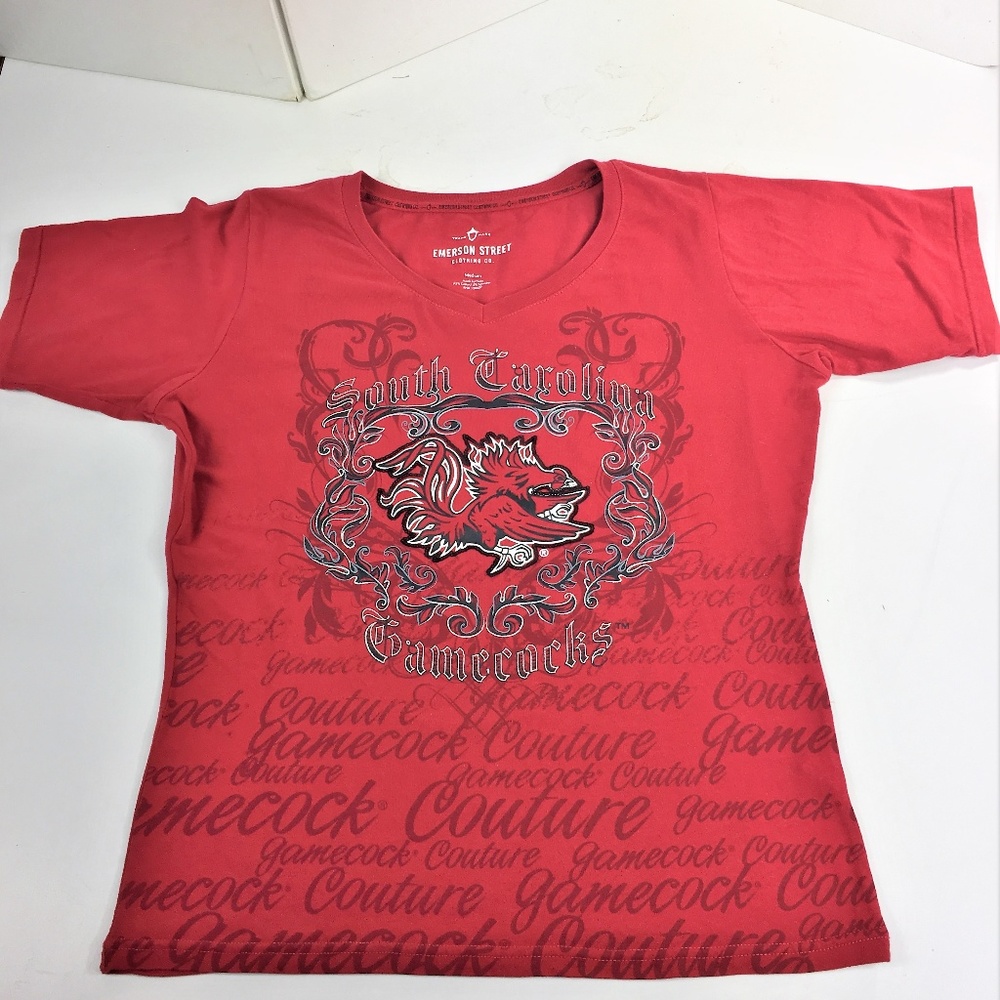 Red SOUTH CAROLINA GAME COCKS Tee Shirt Size Med
